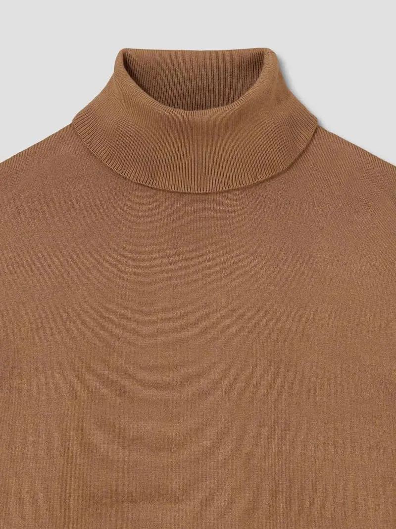Pull col roulé en jersey