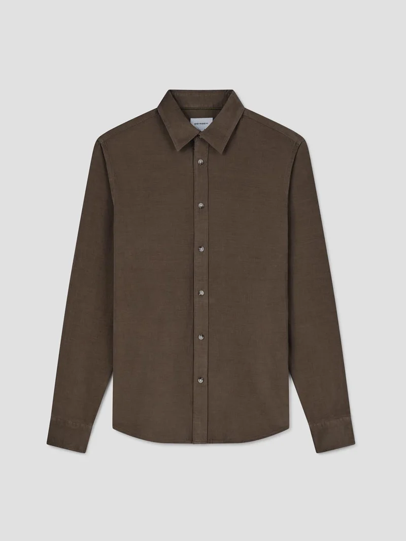 Chemise slim en velours