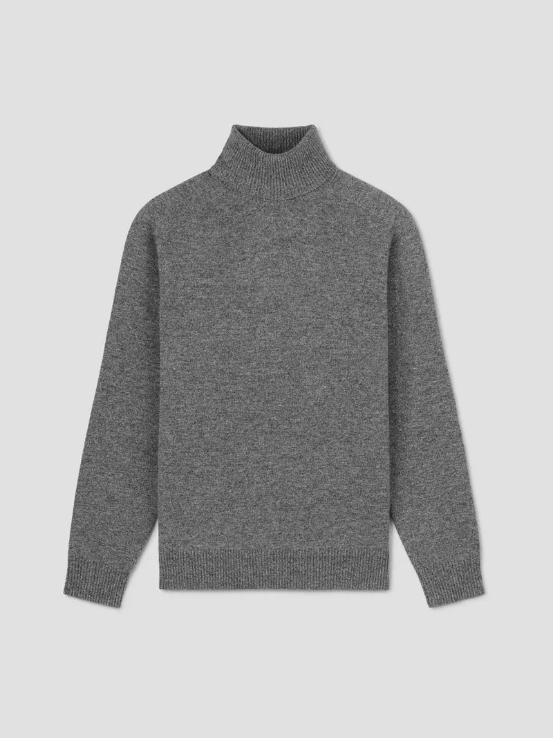 Pull col roulé en laine-cachemire
