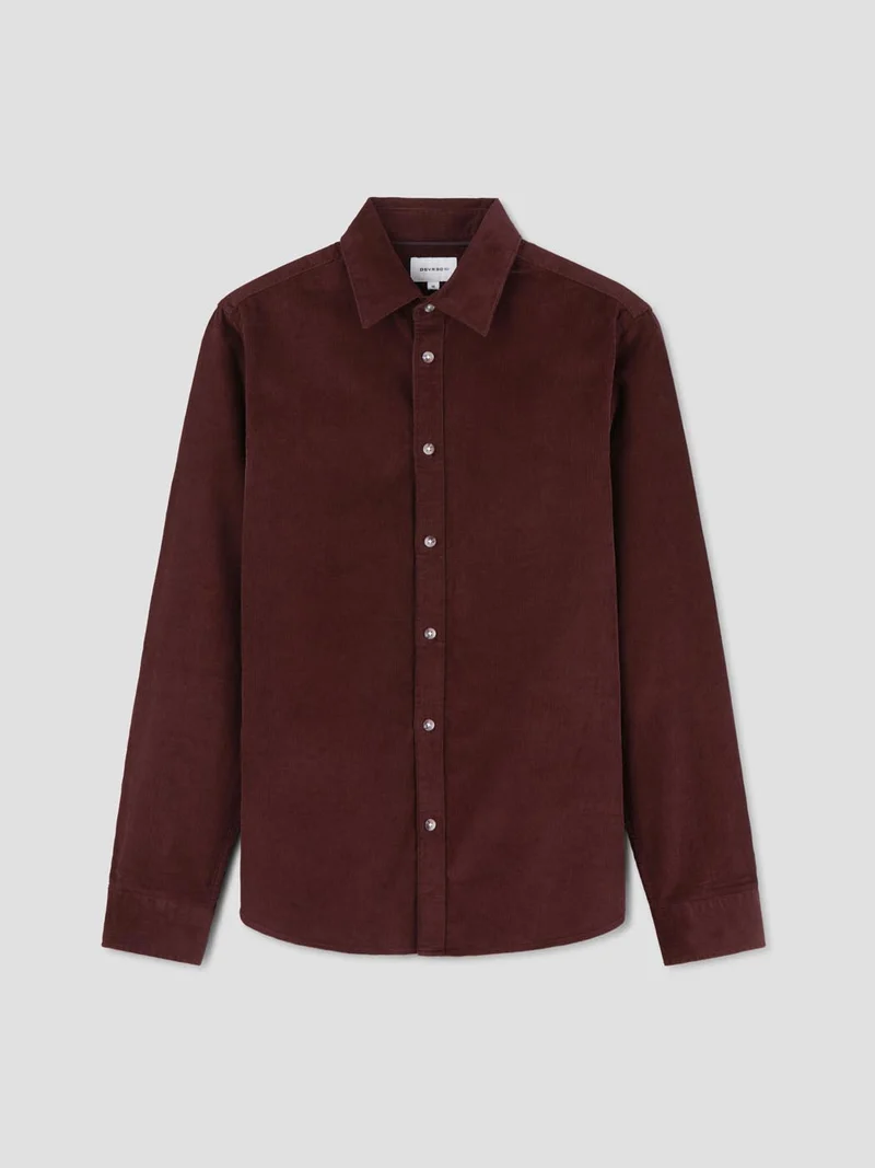 Chemise slim en velours