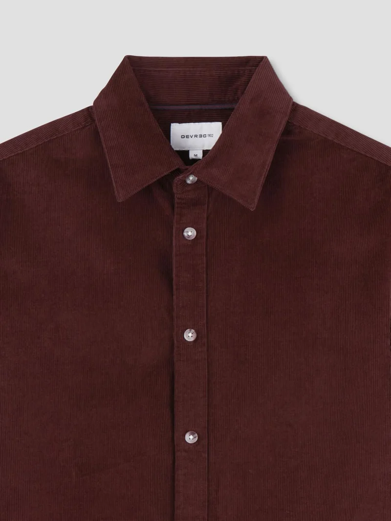 Chemise slim en velours