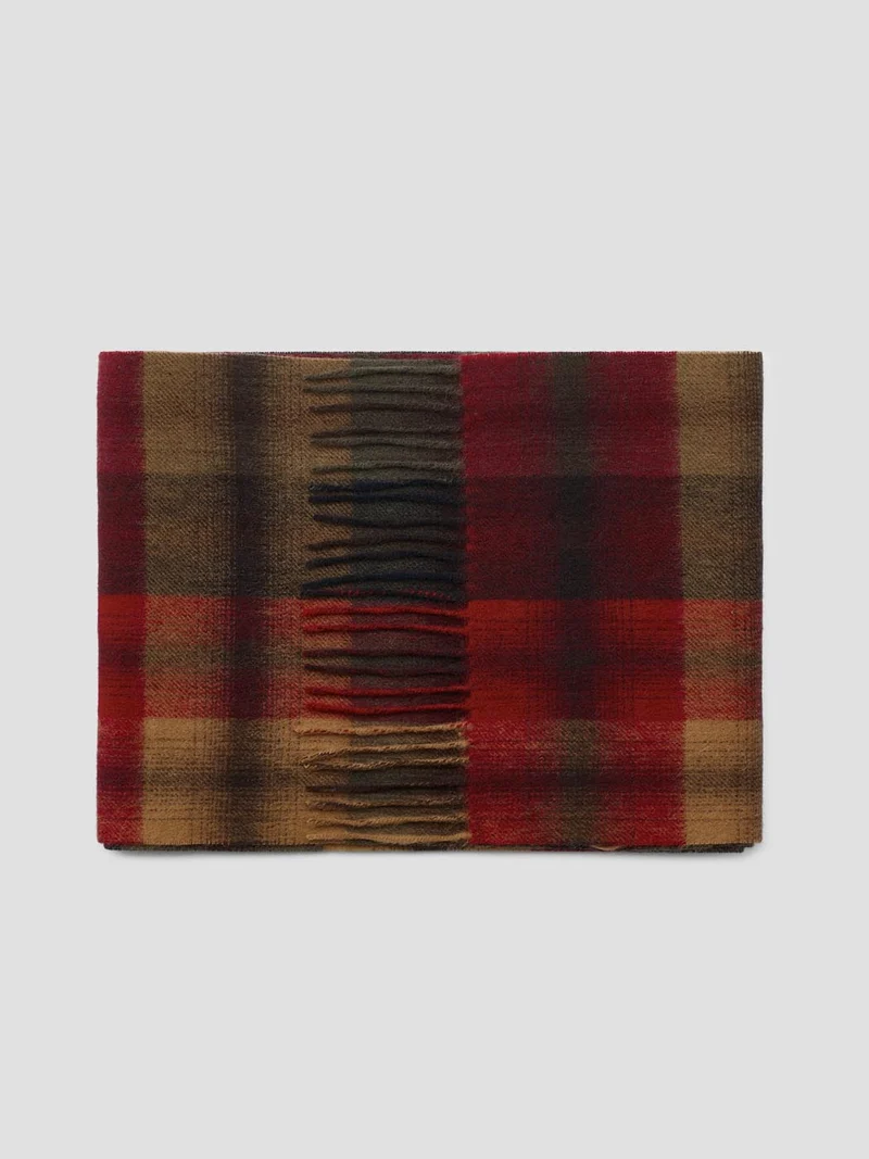 Echarpe plaid en laine à carreaux