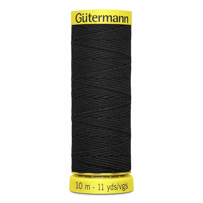 Gütermann | Fil Élastique | 10 m | #4017 | Noir