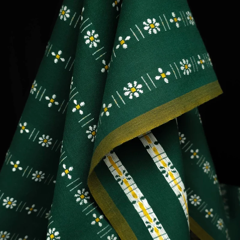 Tissé Teint | 100 % Coton | Forest Forage Daisies | Fableism