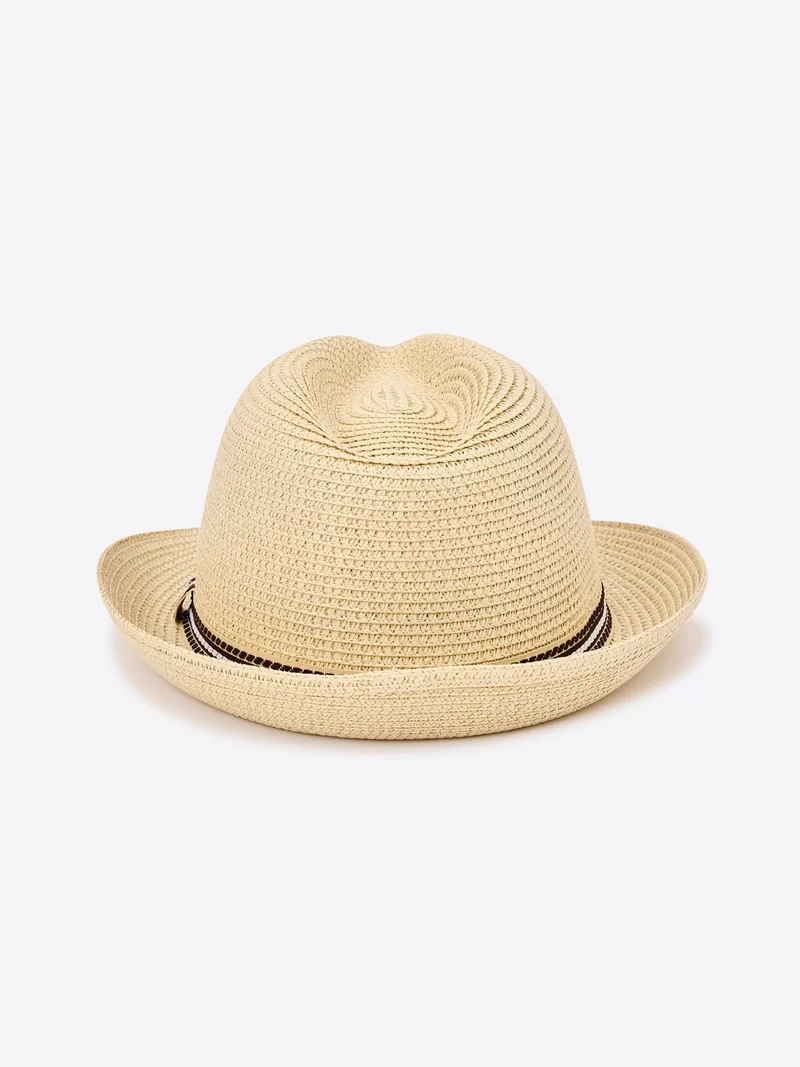Chapeau de paille ruban à rayures