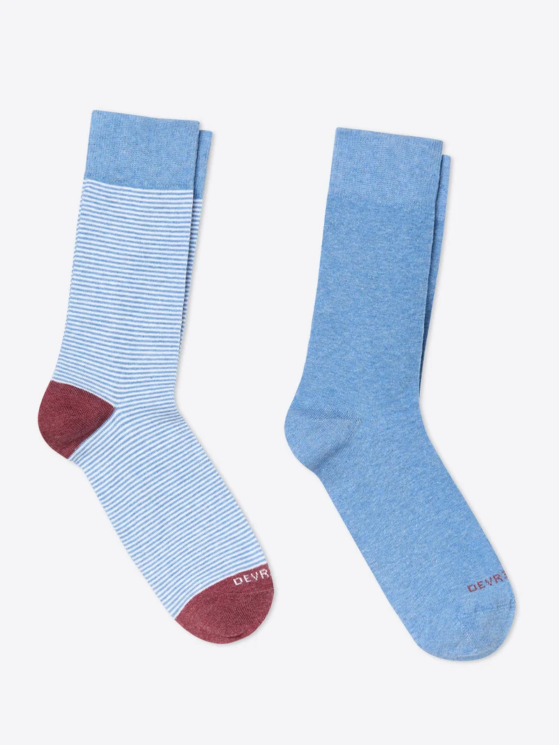 Lot de chaussettes à rayures bicolore