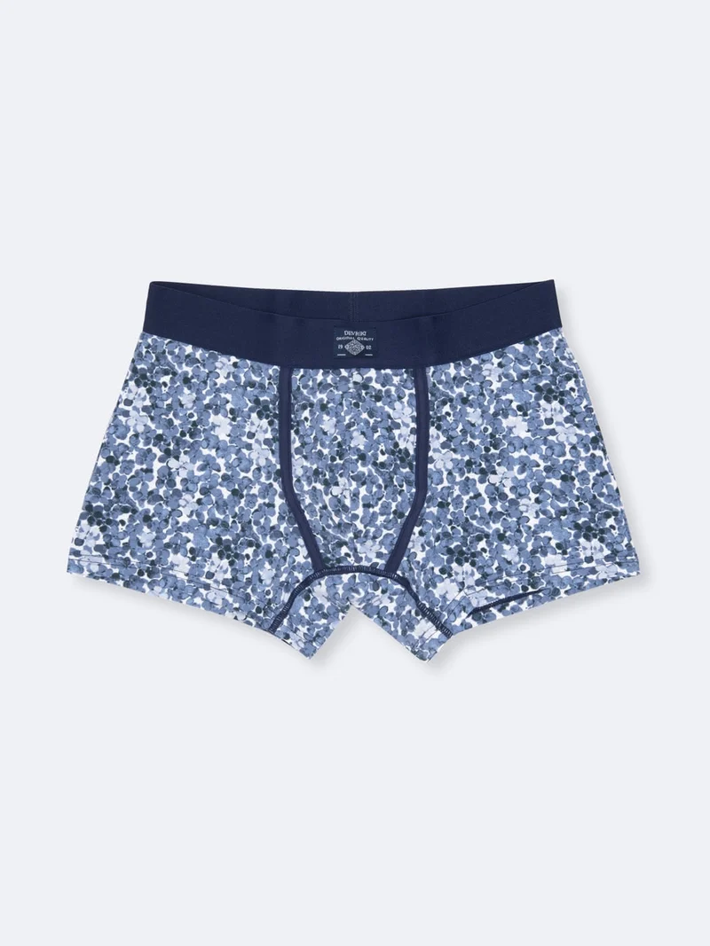 Boxer fleuri en coton élasthanne
