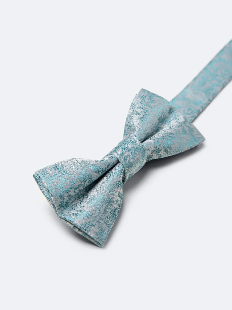 Noeud papillon fleuri 100% soie