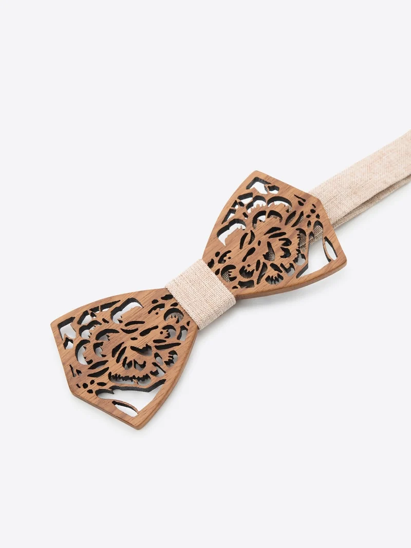 Nœud papillon en bois fantaisie