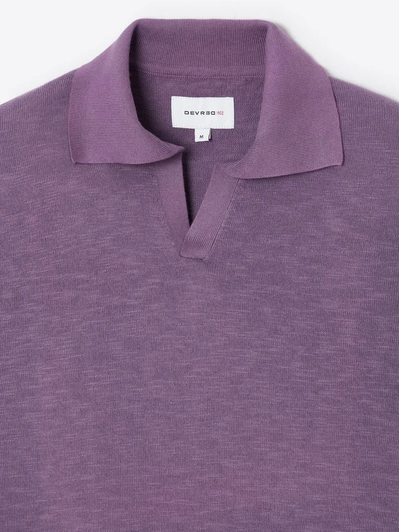 Polo maille col v 100% coton