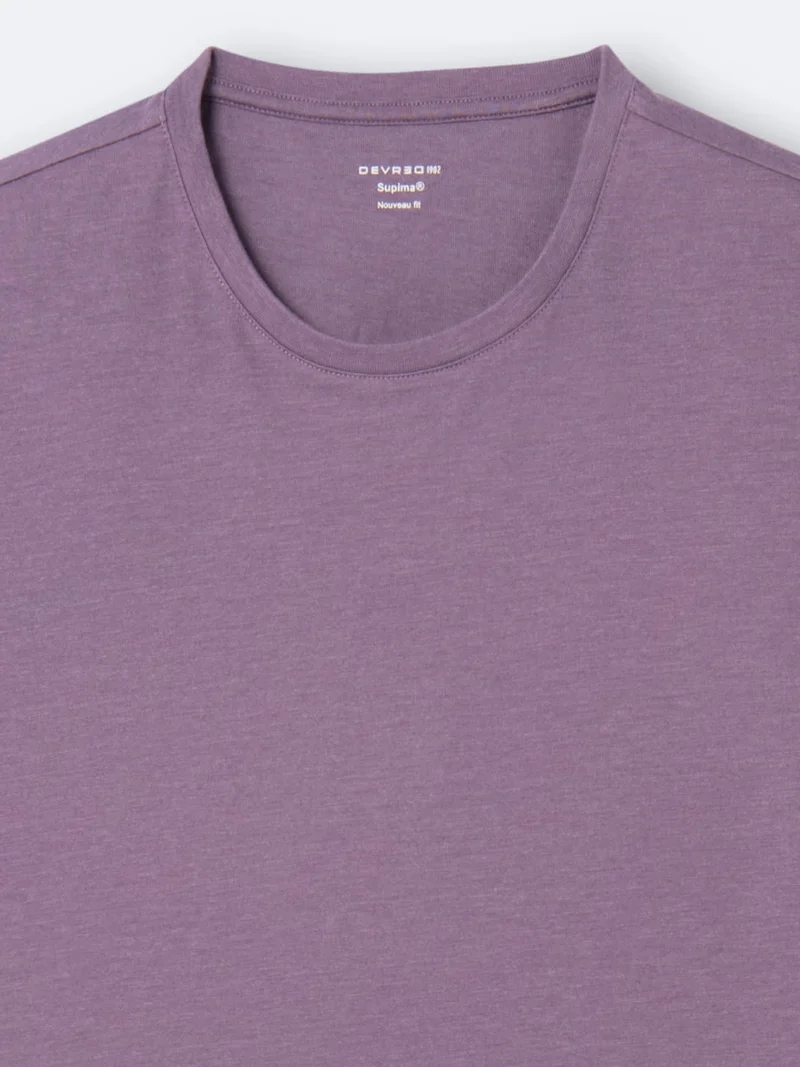 T-shirt col rond mélange coton Supima®