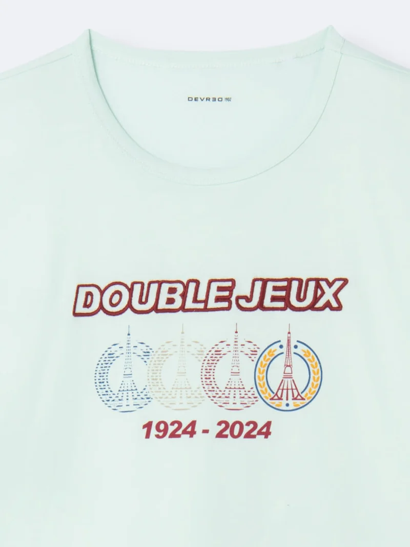 T-shirt col rond - capsule Double Jeux