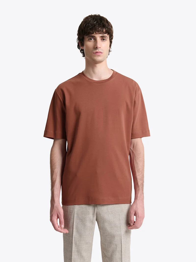 T-shirt col rond regular en coton