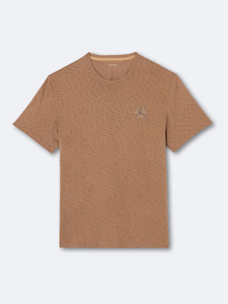 T-shirt col rond en coton texturé