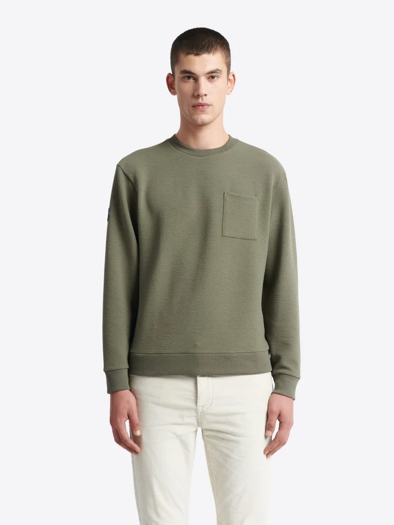 Sweat regular col rond en coton