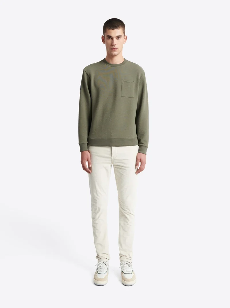 Sweat regular col rond en coton