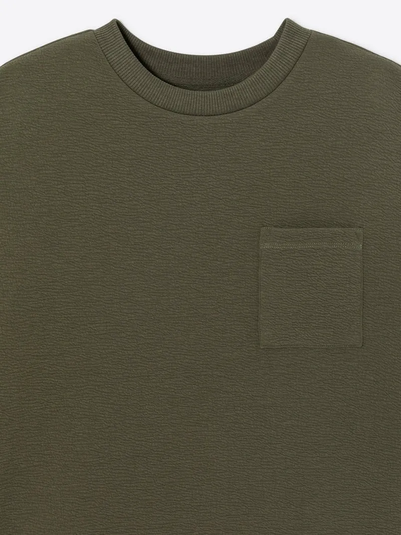 Sweat regular col rond en coton