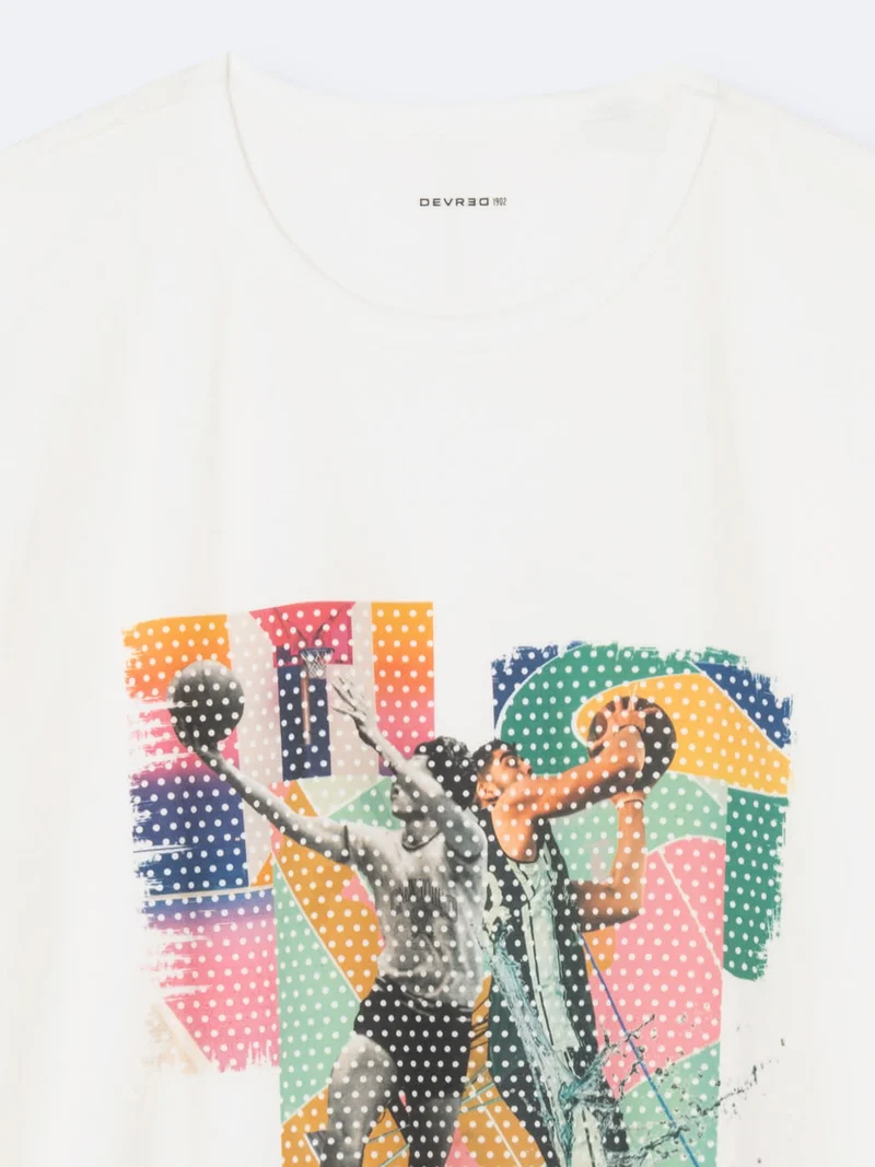 T-shirt col rond - capsule Double Jeux