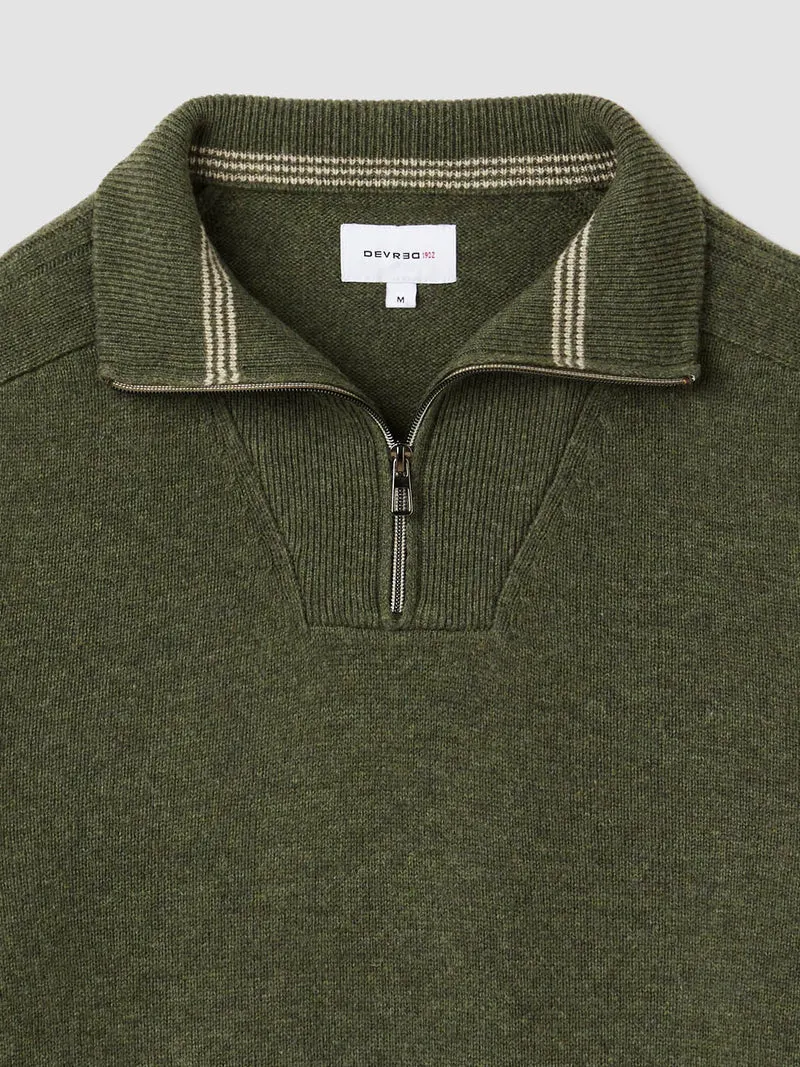 Pull col camionneur en laine mélangée