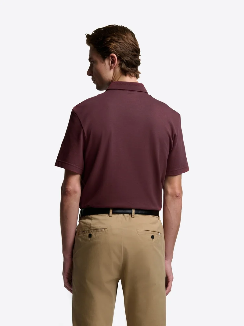 Polo col boutonné en coton premium