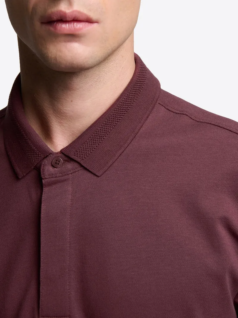 Polo col boutonné en coton premium