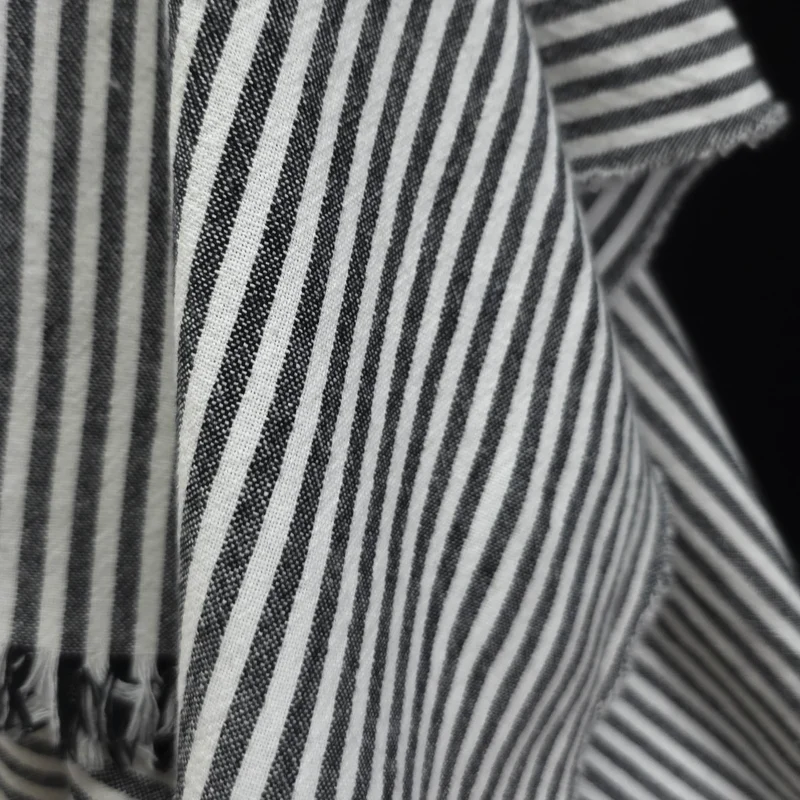 Coton Organique | Rayures | Tissé Teint | 5 mm
