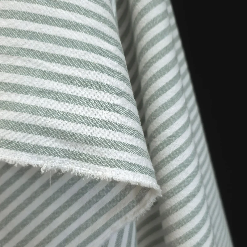 Coton Organique | Rayures | Tissé Teint | 5 mm