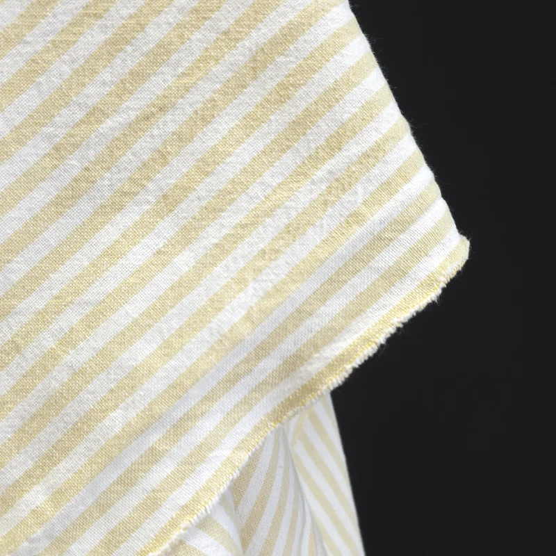 Coton Organique | Rayures | Tissé Teint | 5 mm