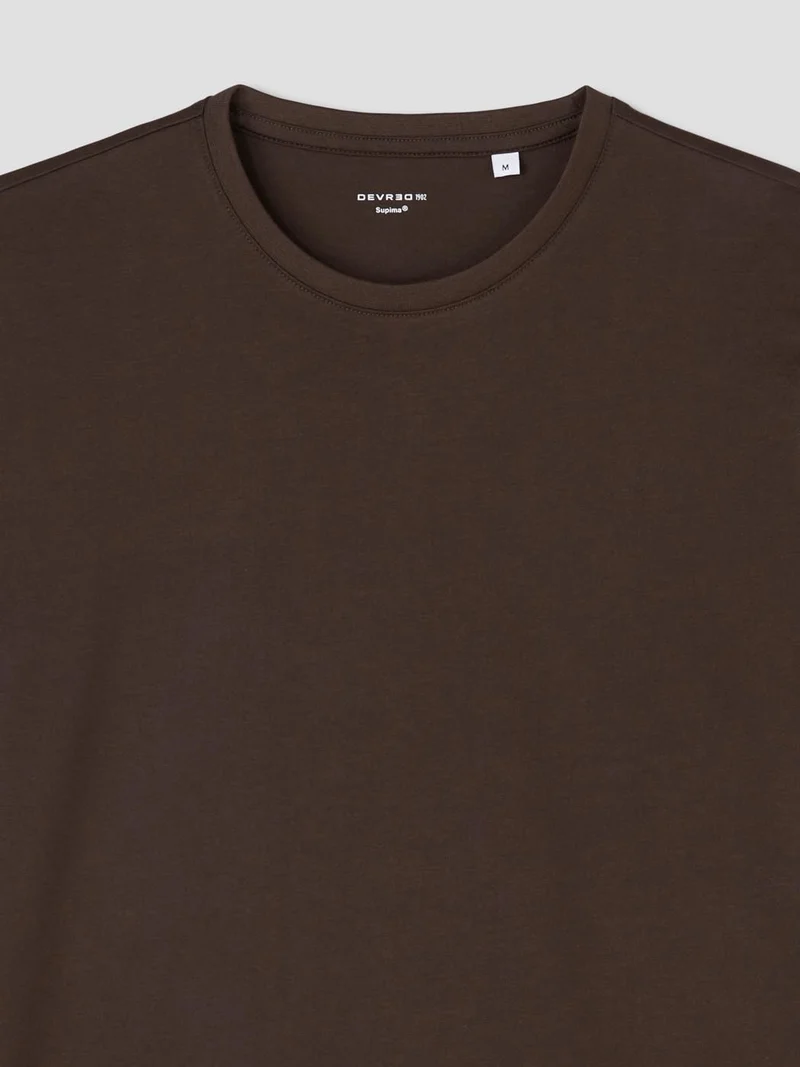 T-shirt col rond en coton Supima®