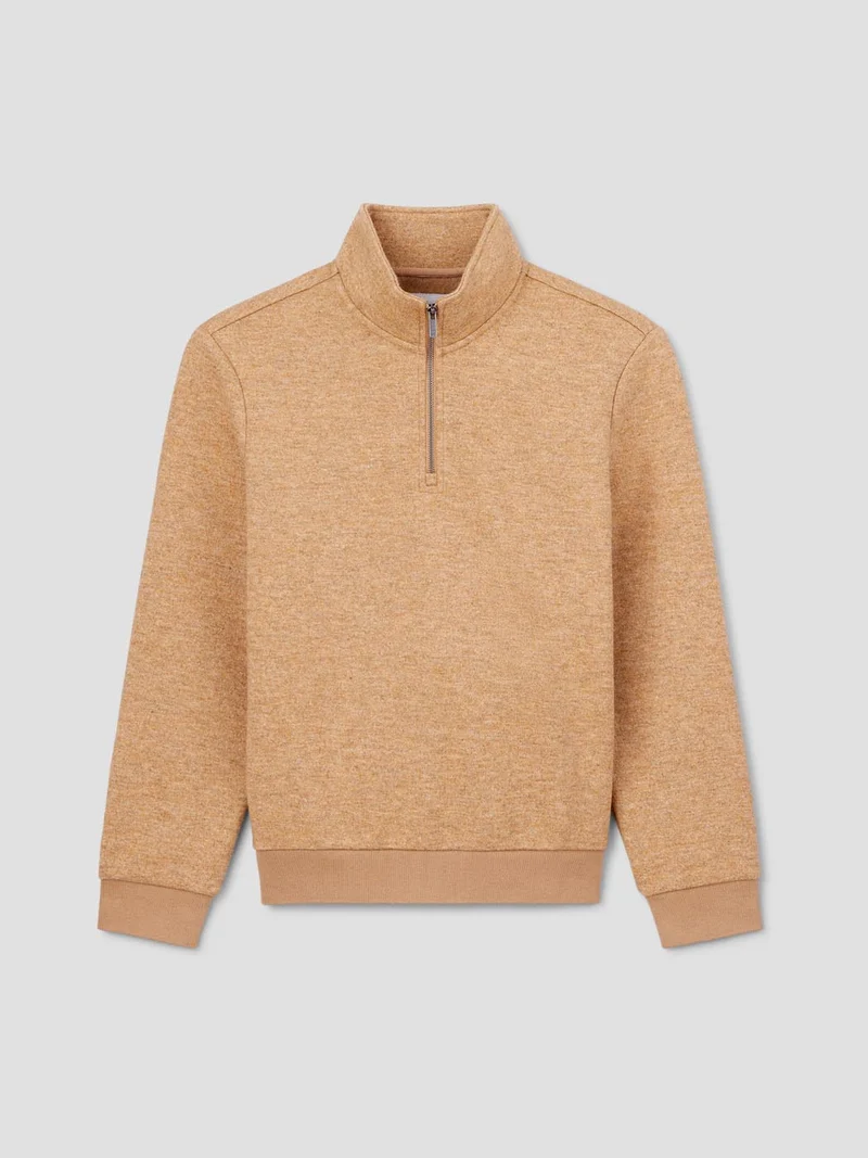 Sweat col montant zippé