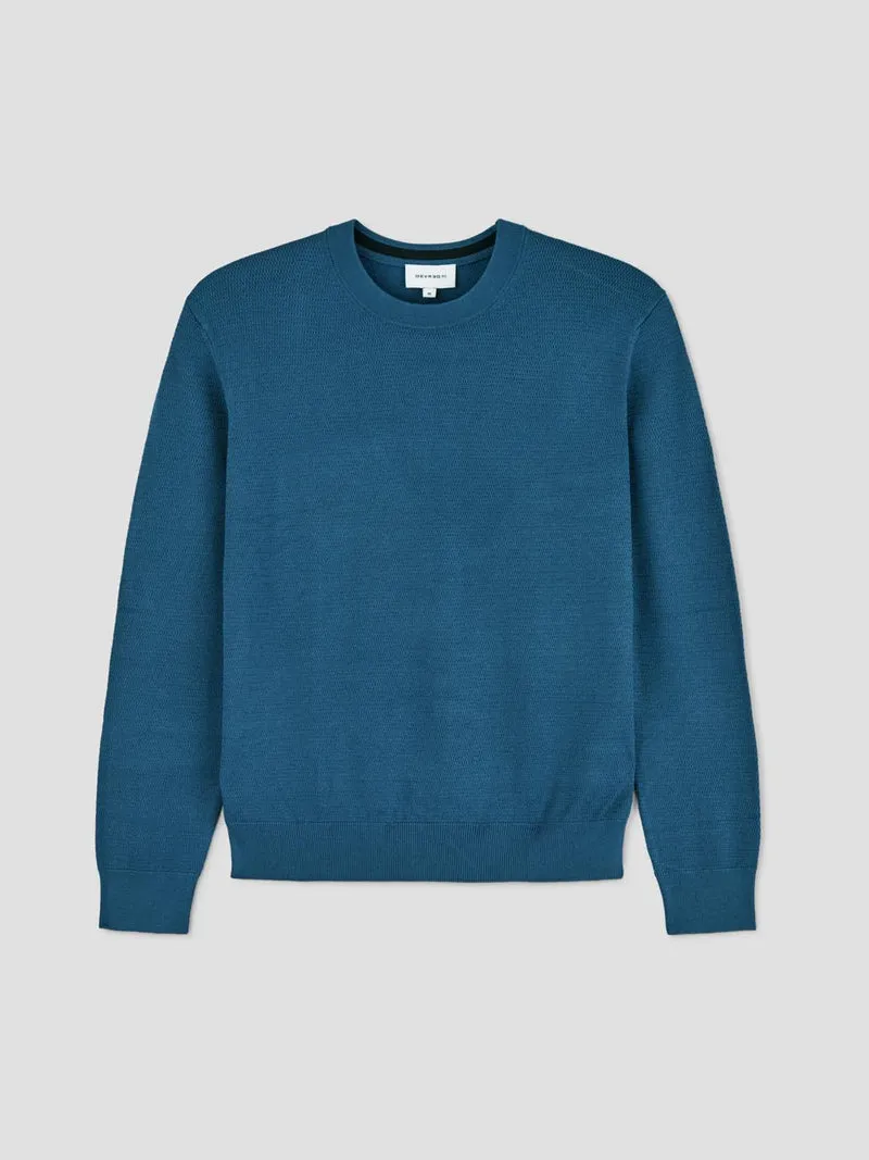 Pull col rond tricotage fantaisie