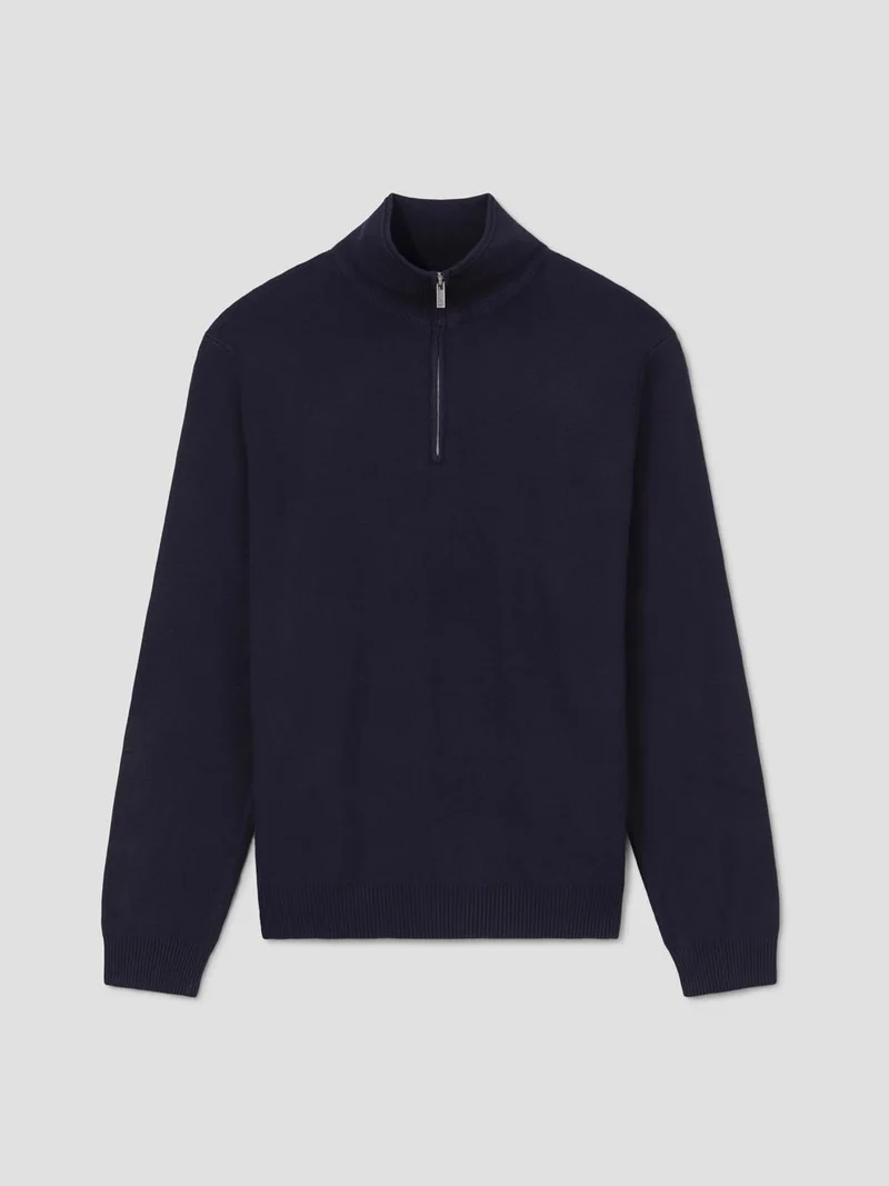 Pull col cheminée zippé