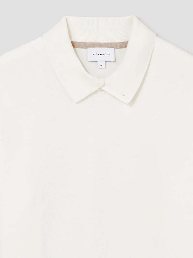 Pull col polo viscose certifiée mélangée