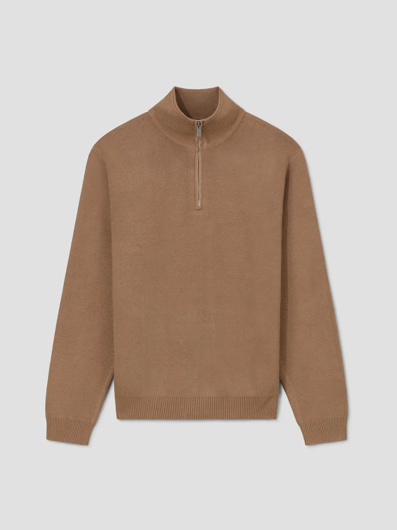 Pull col cheminée zippé