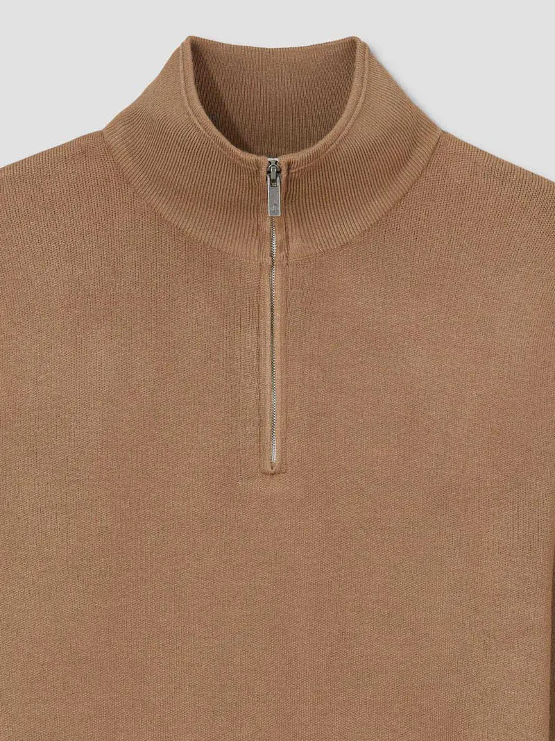 Pull col cheminée zippé