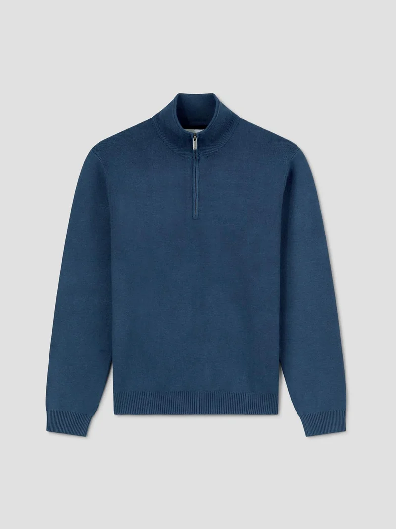 Pull col cheminée zippé