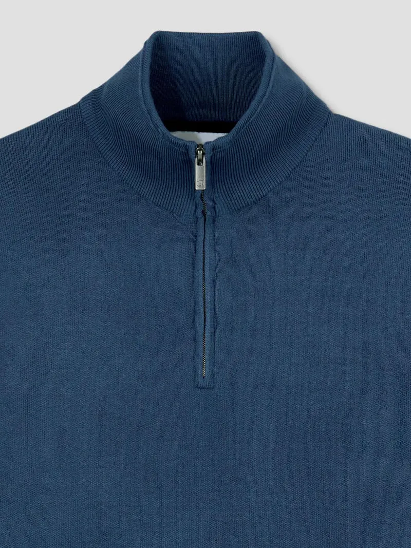 Pull col cheminée zippé