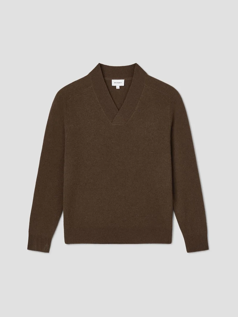 Pull col V en laine-cachemire