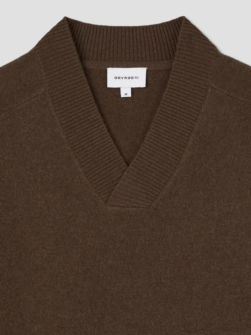 Pull col V en laine-cachemire