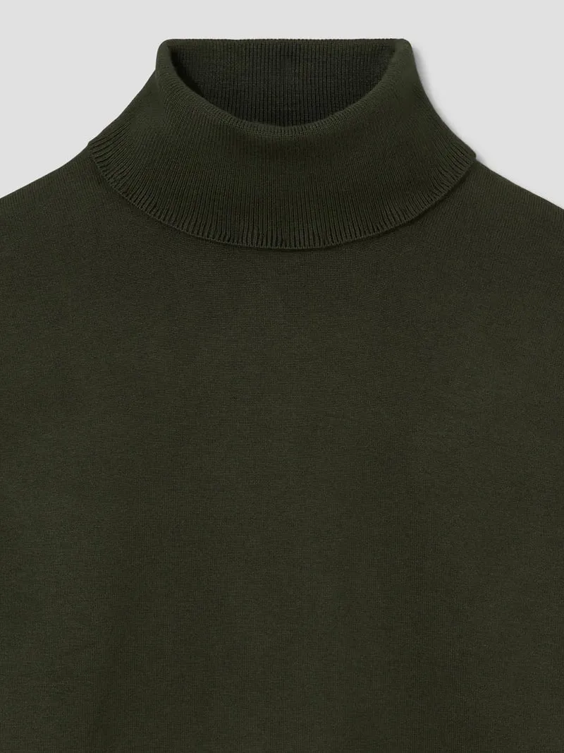 Pull col roulé en jersey