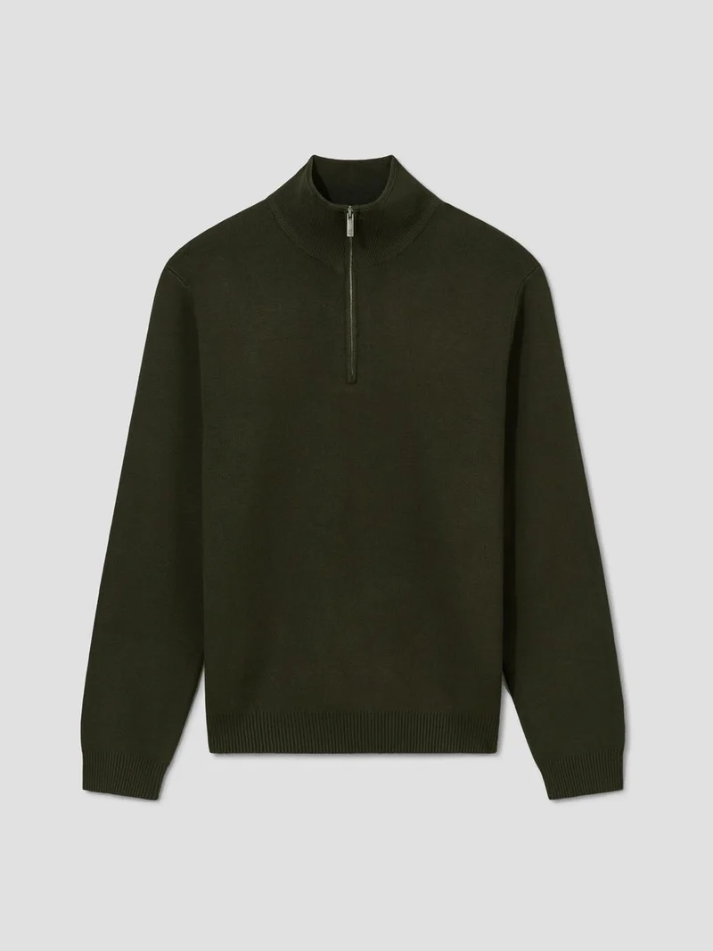 Pull col cheminée zippé