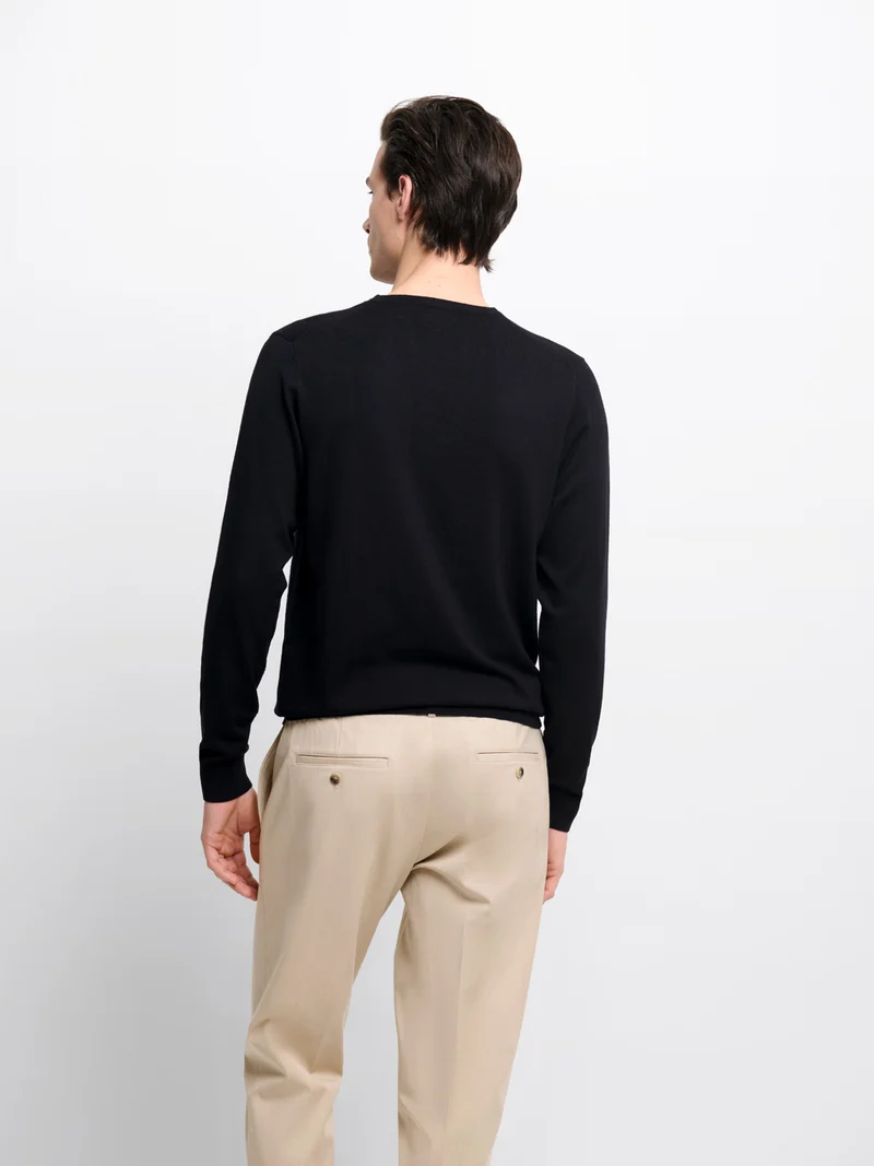 Pull col rond en viscose certifiée