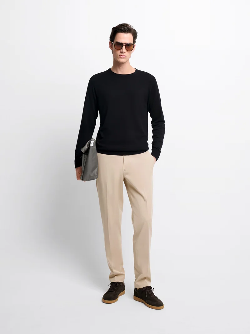 Pull col rond en viscose certifiée