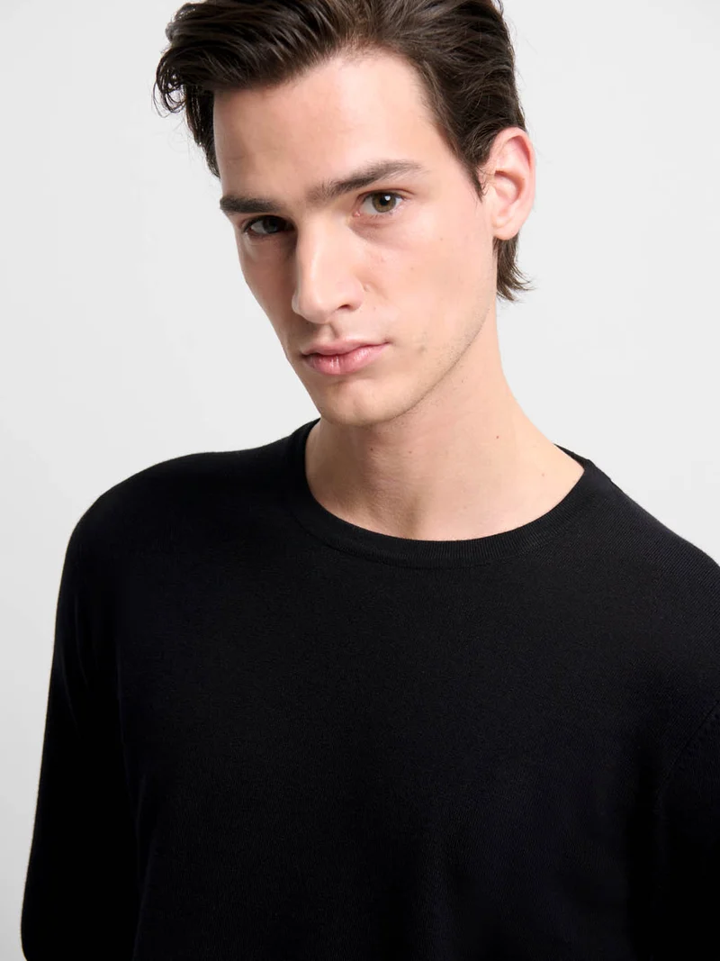 Pull col rond en viscose certifiée
