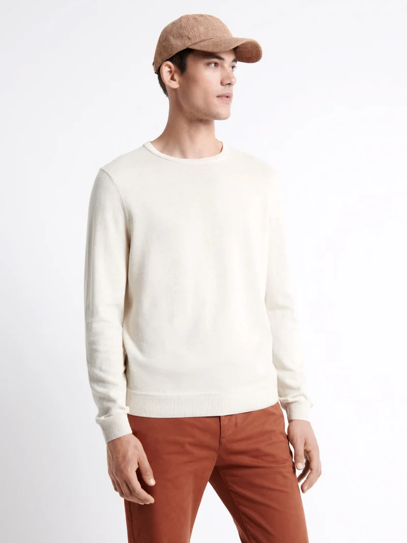 Pull col rond en 100% coton bio
