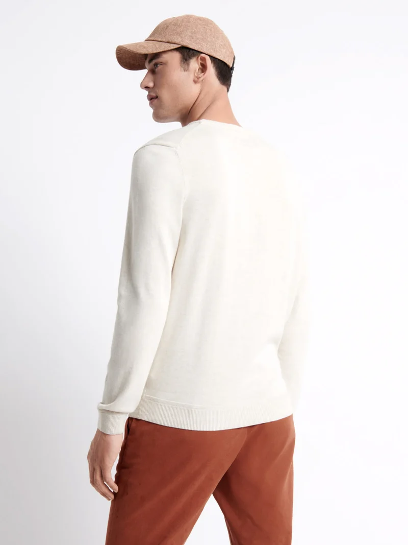 Pull col rond en 100% coton bio