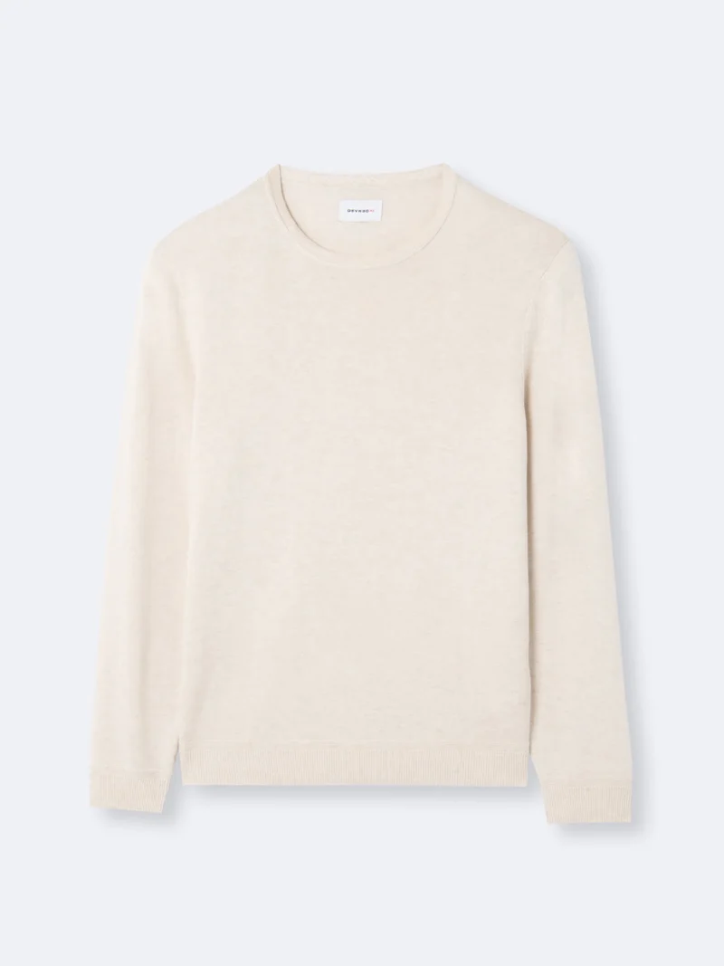 Pull col rond en 100% coton bio