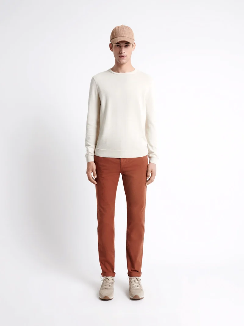 Pull col rond en 100% coton bio