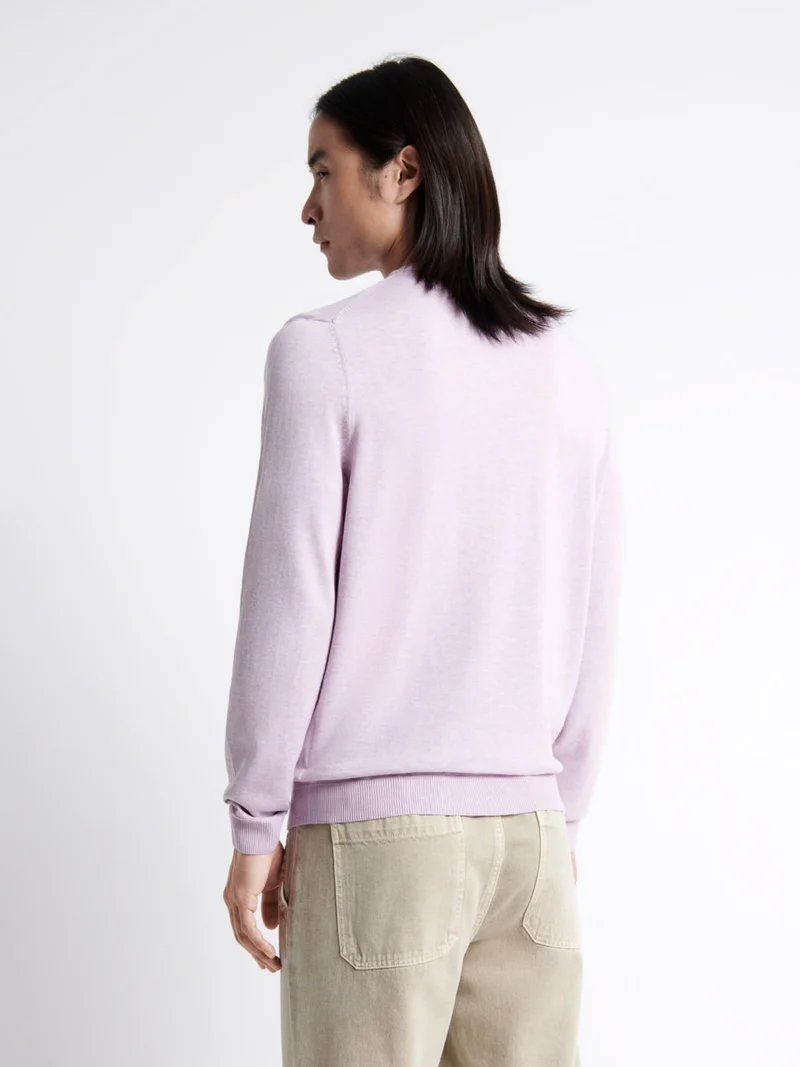 Pull col v en 100% coton bio
