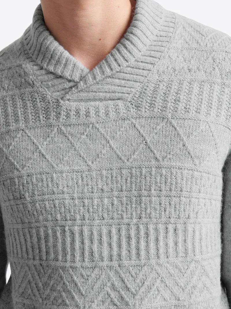 Pull col châle fantaisie